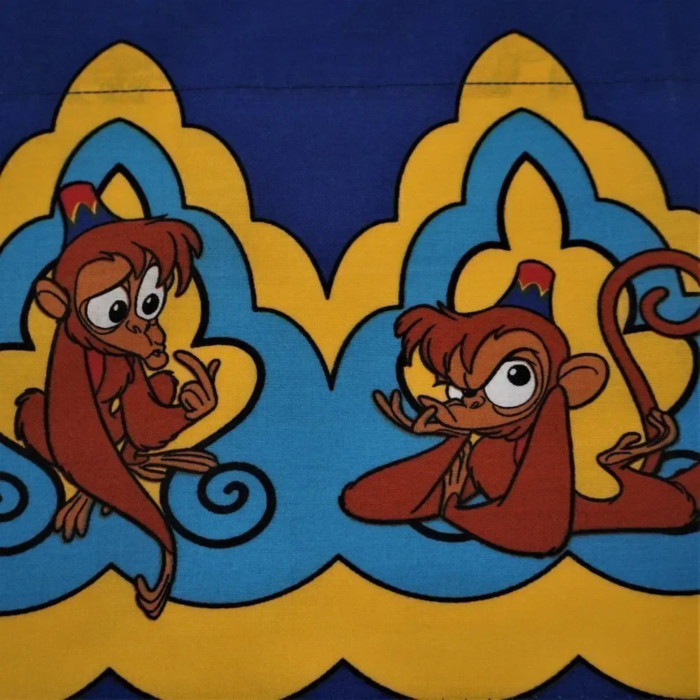 Vintage 1992 Disney Aladdin Valance Capuchin Sidekick Abu USA Made 78